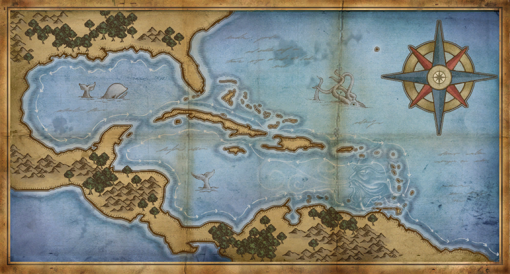 Map of the Caribbean